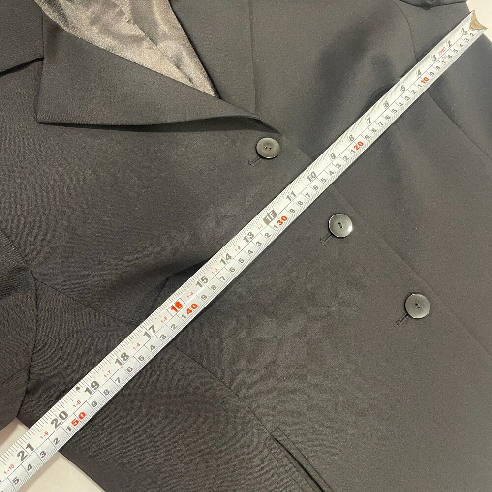~ Pendleton Blazer Black Stretch Wool 12p* No Tag Portland OR Vtg Lapel Pocket - Picture 6 of 15